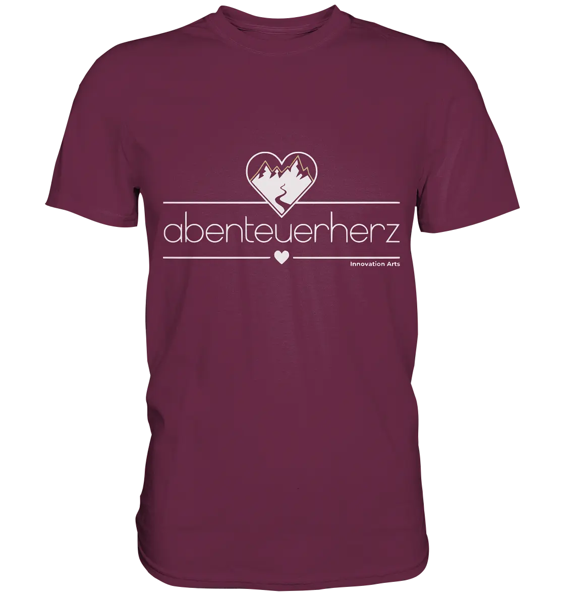 abenteuerherz – Minimalistisches Design für Natur- und Abenteuerliebhaber - Premium Shirt Bright Lights Arts