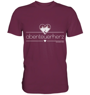abenteuerherz – Minimalistisches Design für Natur- und Abenteuerliebhaber - Premium Shirt Bright Lights Arts