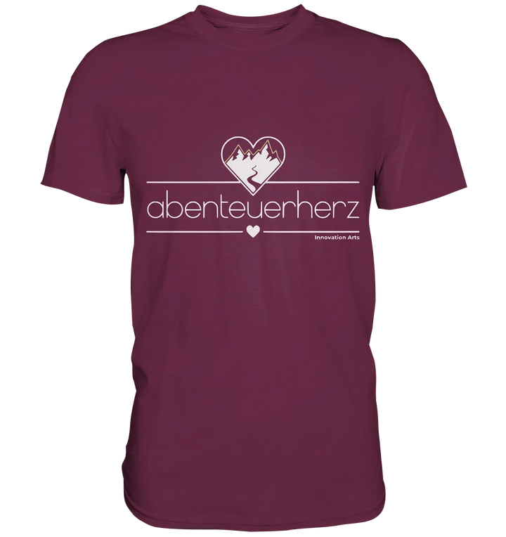 abenteuerherz – Minimalistisches Design für Natur- und Abenteuerliebhaber - Premium Shirt Bright Lights Arts