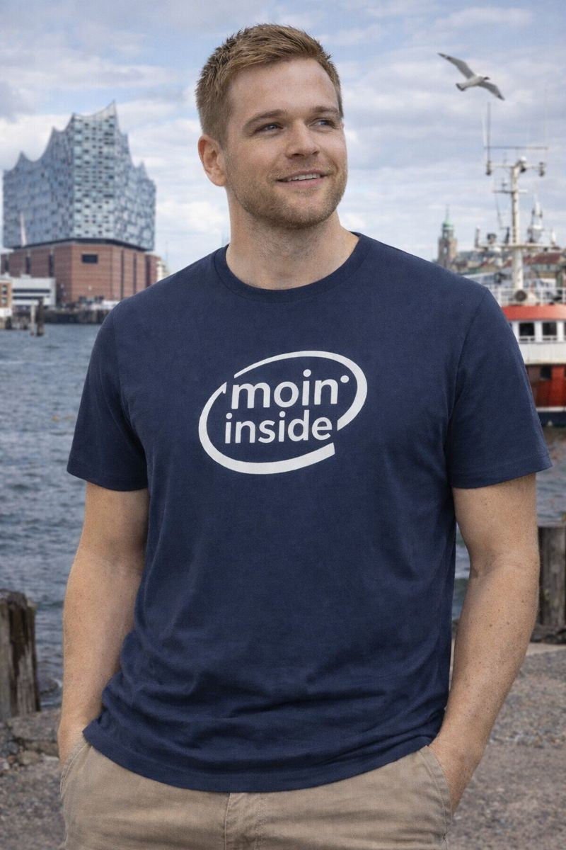 Premium T-Shirt mit MOIN INSIDE von Bright Light Arts im natürlichen Lifestyle-Look