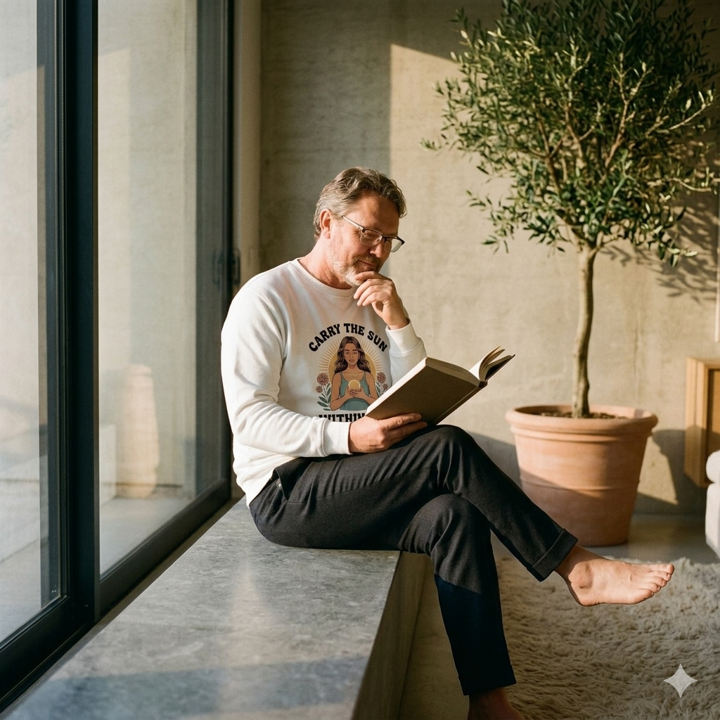 Carry the Sun Within You Premium Sweatshirt – Bio-Baumwolle | High-End Yoga & Wellness