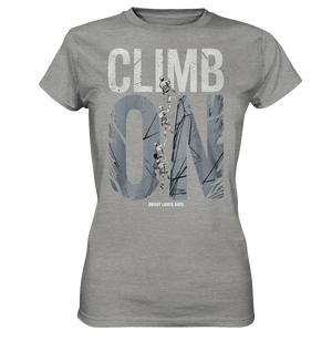 CLIMB ON – Abenteuerliches Kletter - Design mit Teamgeist - Ladies Premium Shirt - Bright Lights Arts