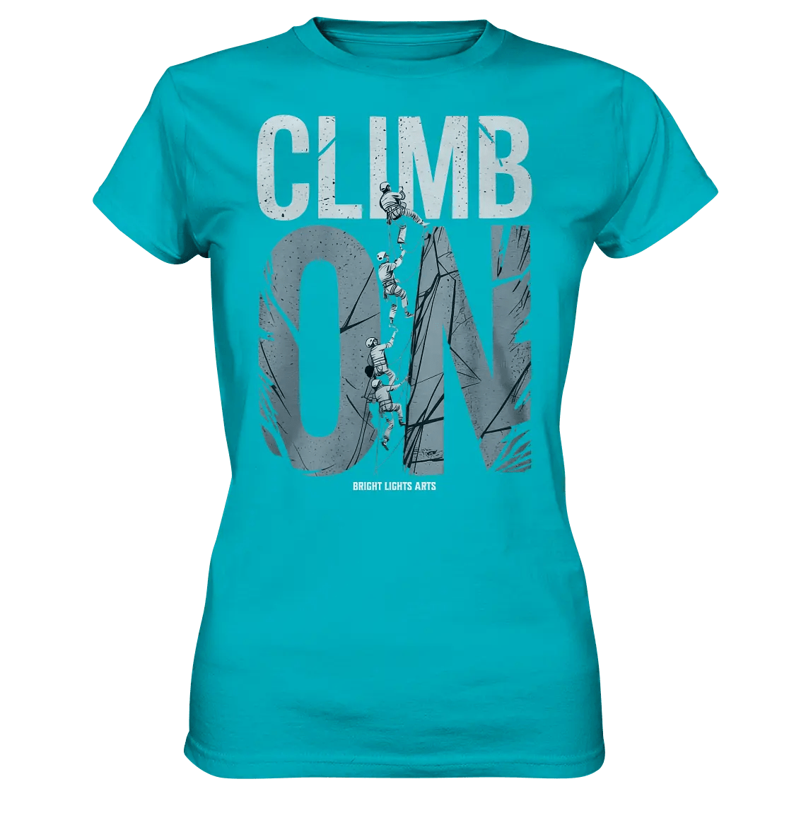 CLIMB ON – Abenteuerliches Kletter - Design mit Teamgeist - Ladies Premium Shirt - Bright Lights Arts