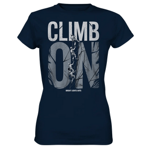 CLIMB ON – Abenteuerliches Kletter - Design mit Teamgeist - Ladies Premium Shirt - Bright Lights Arts