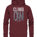 CLIMB ON – Abenteuerliches Kletter - Design mit Teamgeist - Organic Hoodie - Bright Lights Arts