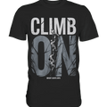 CLIMB ON – Abenteuerliches Kletter - Design mit Teamgeist - Premium Shirt - Bright Lights Arts