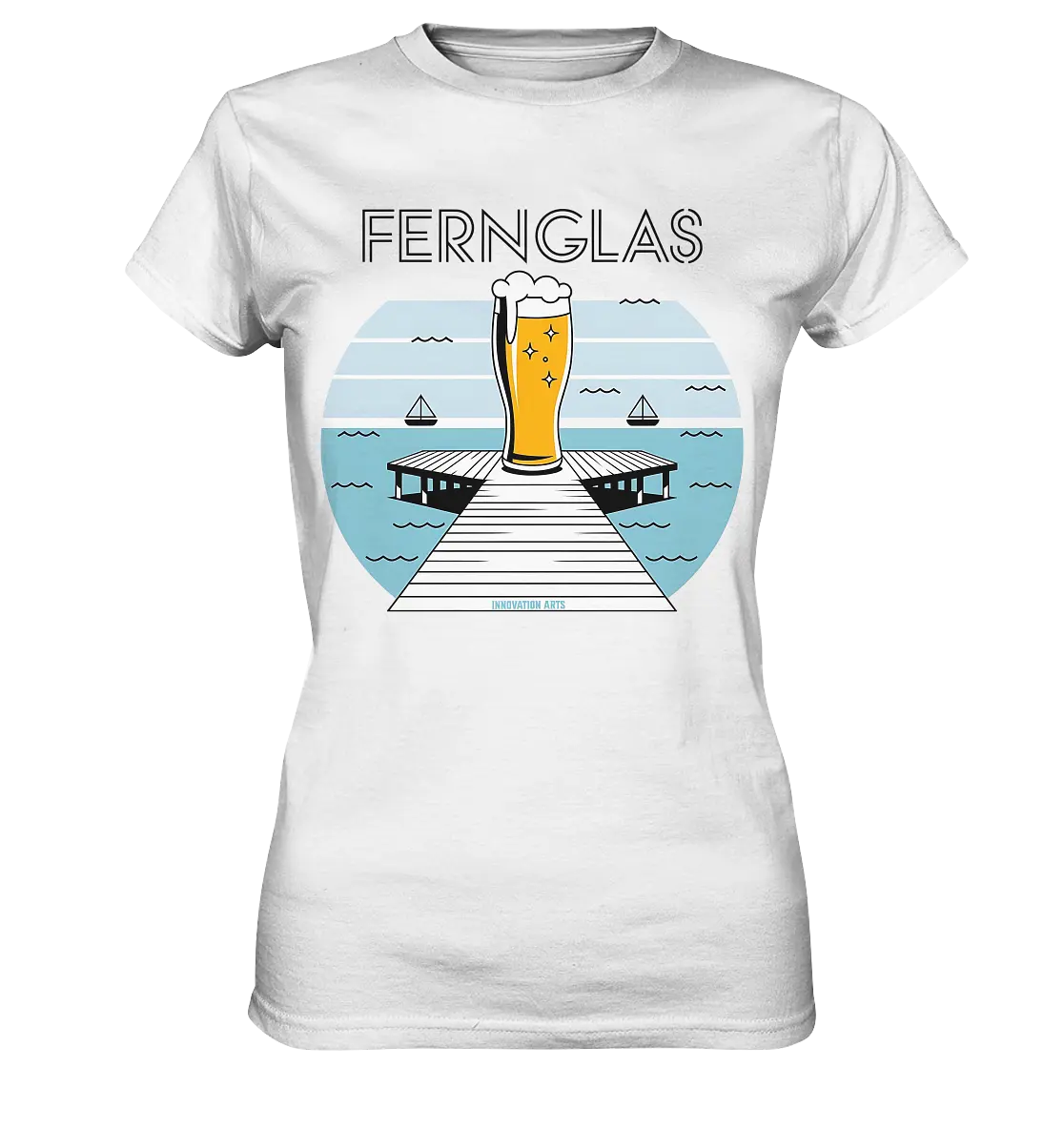 fernglas - Biergenuss am Steg - Ladies Premium Shirt Bright Lights Arts
