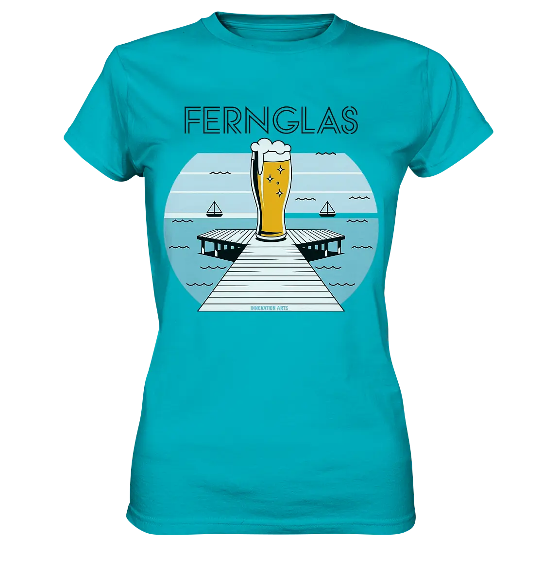 fernglas - Biergenuss am Steg - Ladies Premium Shirt Bright Lights Arts