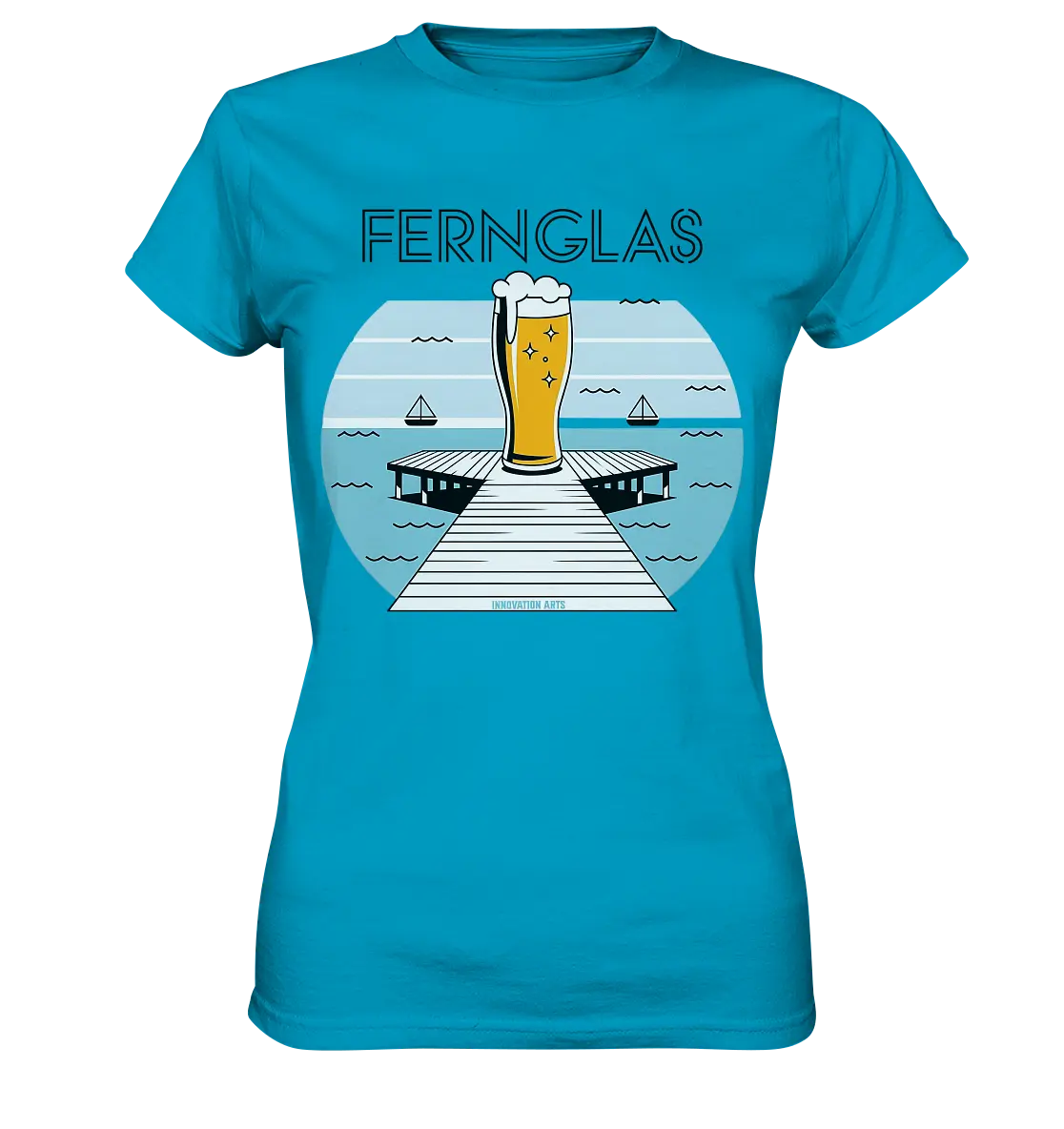 fernglas - Biergenuss am Steg - Ladies Premium Shirt Bright Lights Arts