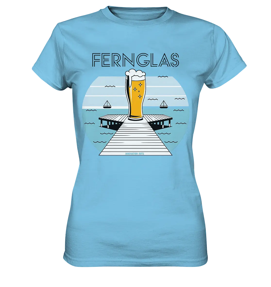 fernglas - Biergenuss am Steg - Ladies Premium Shirt Bright Lights Arts