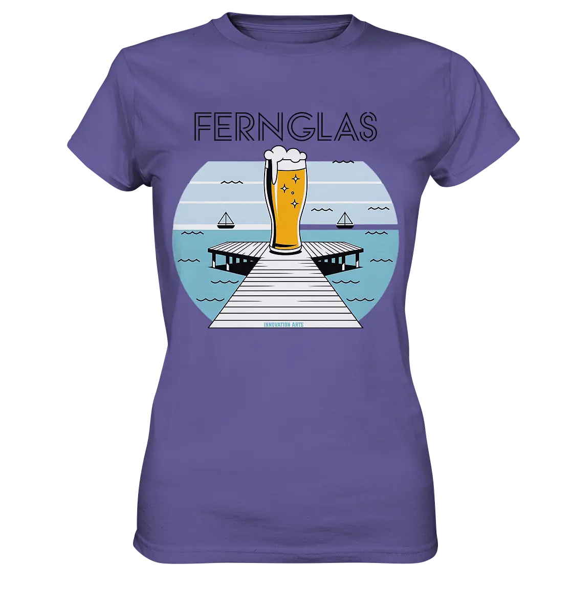 fernglas - Biergenuss am Steg - Ladies Premium Shirt Bright Lights Arts