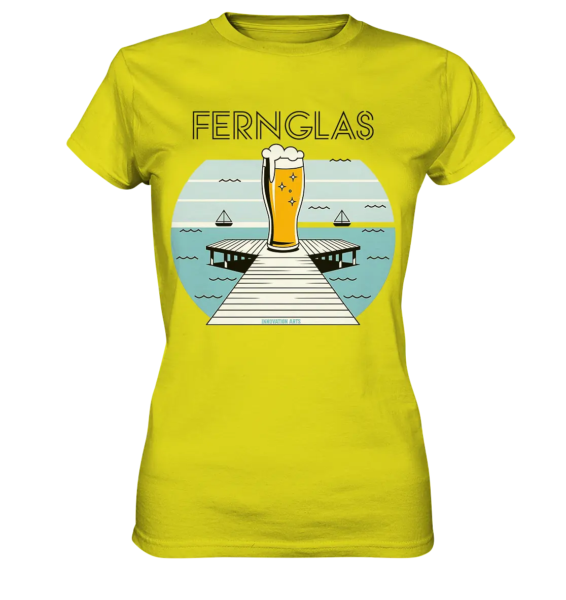 fernglas - Biergenuss am Steg - Ladies Premium Shirt Bright Lights Arts