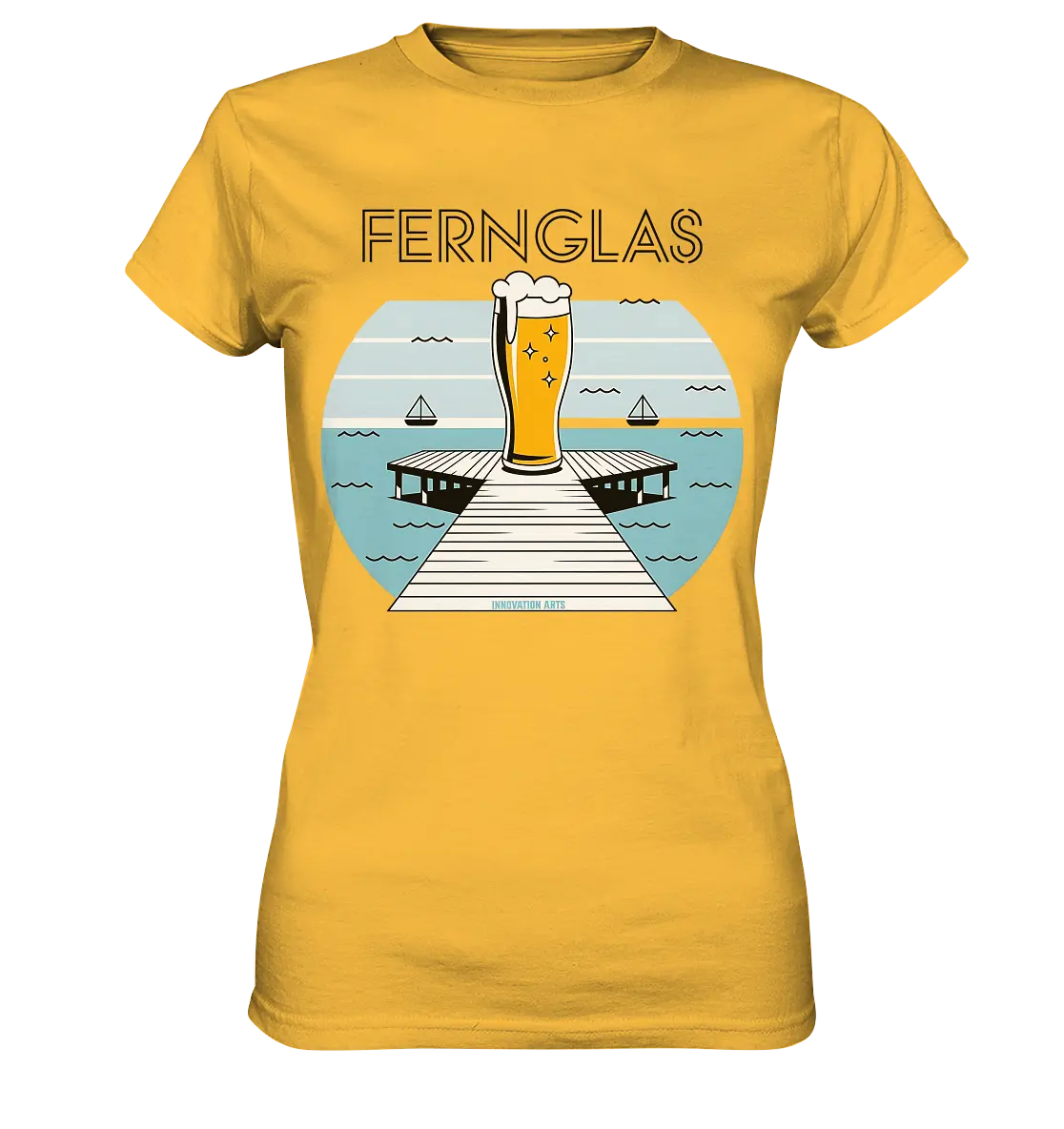 fernglas - Biergenuss am Steg - Ladies Premium Shirt Bright Lights Arts