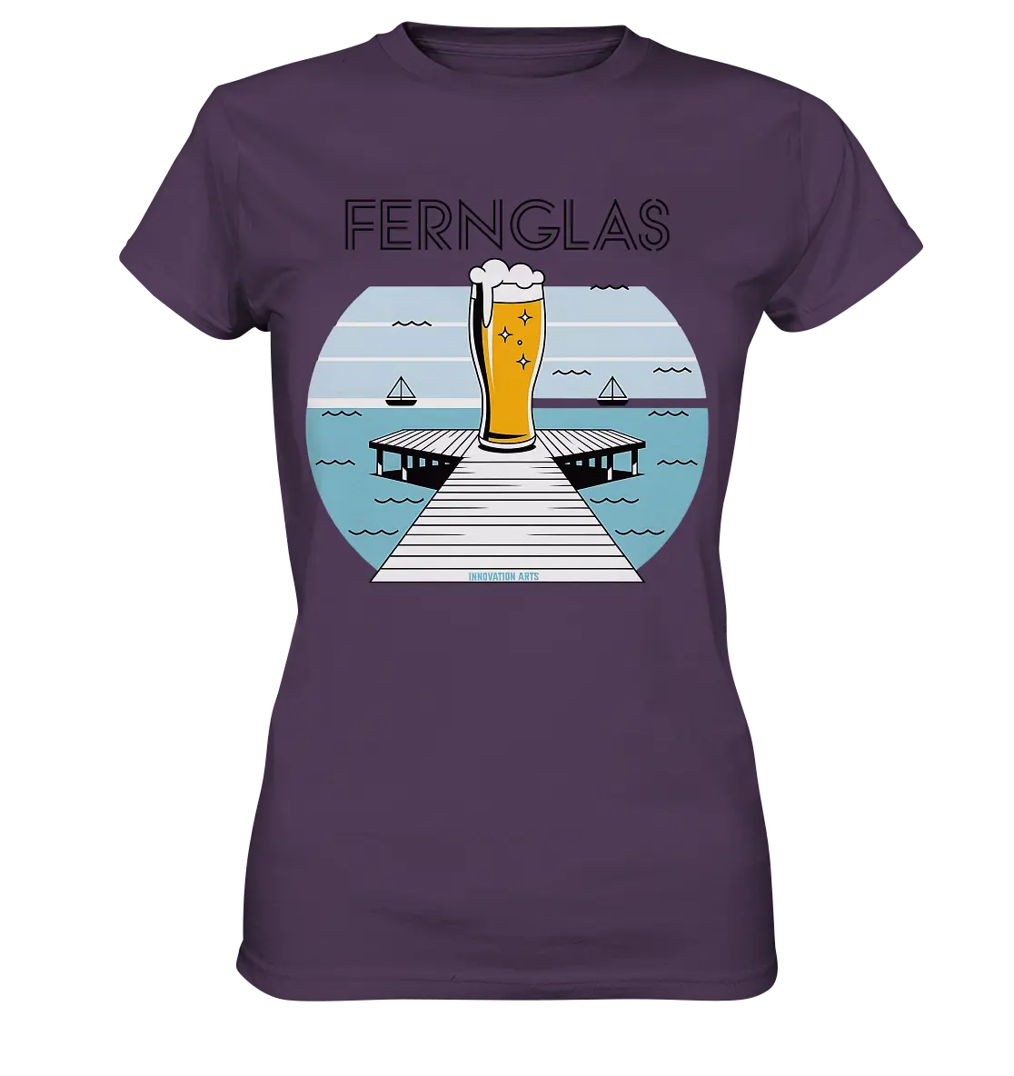 fernglas - Biergenuss am Steg - Ladies Premium Shirt Bright Lights Arts