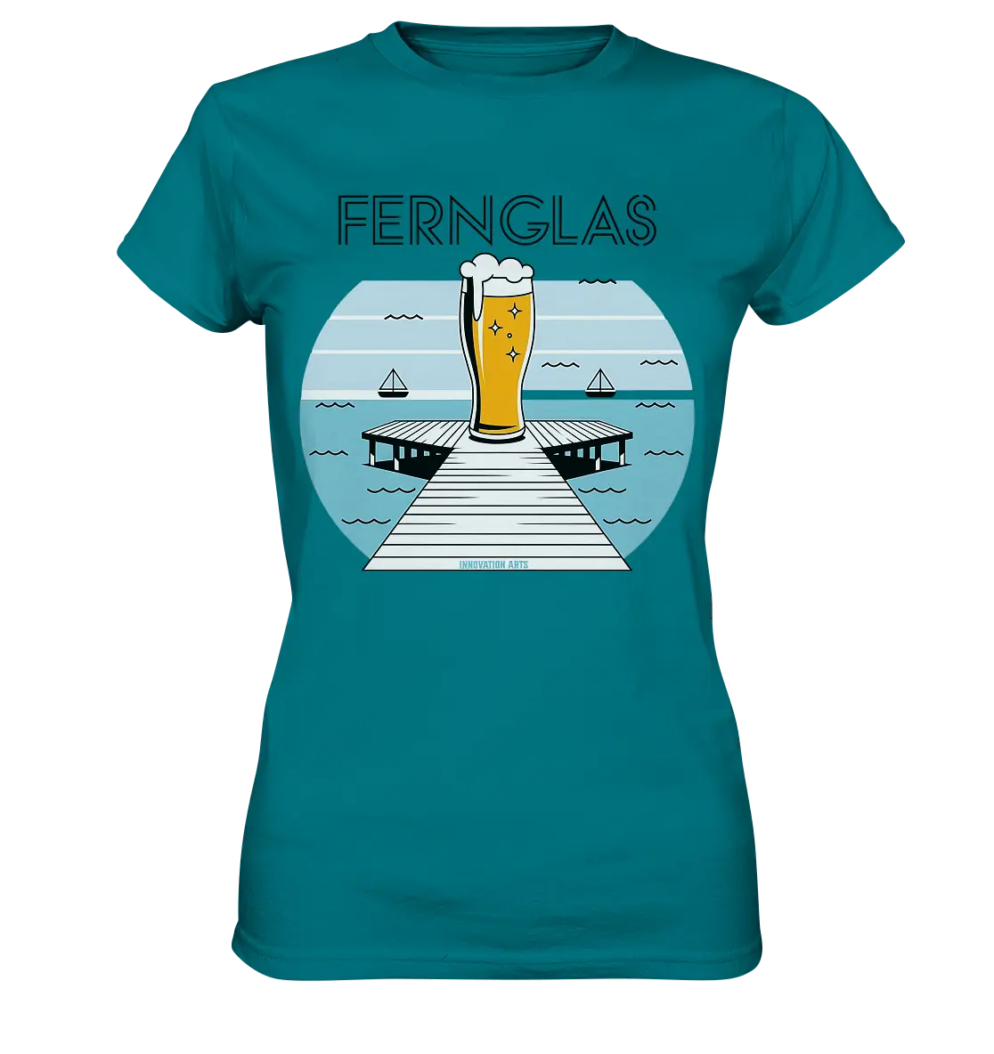 fernglas - Biergenuss am Steg - Ladies Premium Shirt Bright Lights Arts