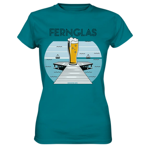 fernglas - Biergenuss am Steg - Ladies Premium Shirt Bright Lights Arts