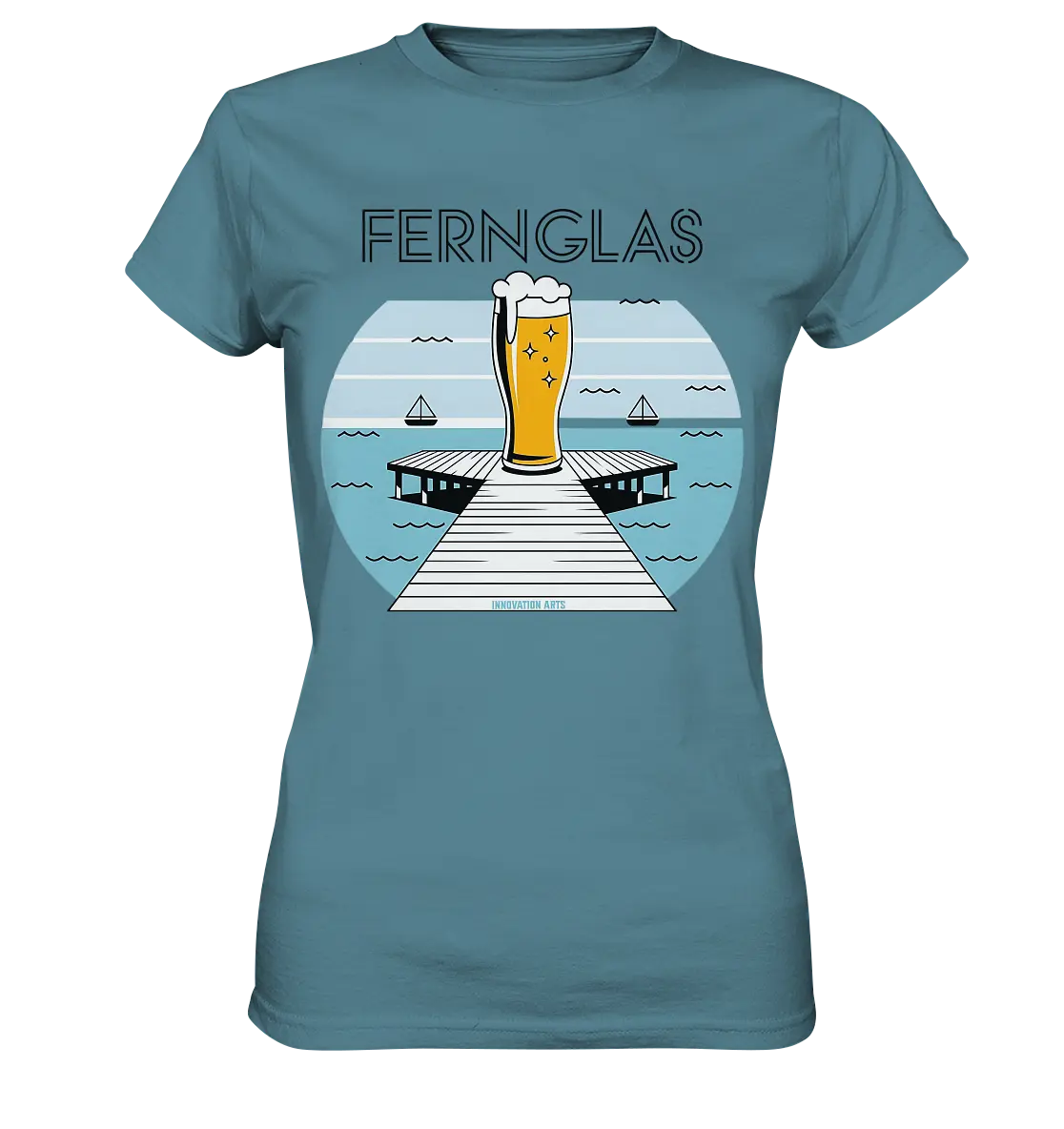 fernglas - Biergenuss am Steg - Ladies Premium Shirt Bright Lights Arts