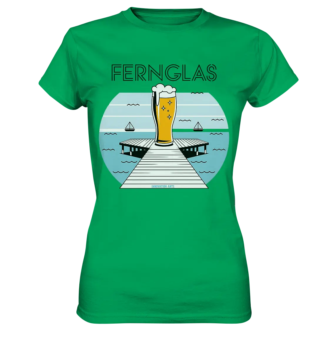 fernglas - Biergenuss am Steg - Ladies Premium Shirt Bright Lights Arts