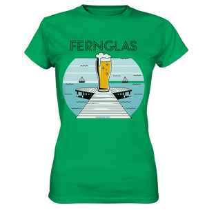 fernglas - Biergenuss am Steg - Ladies Premium Shirt Bright Lights Arts