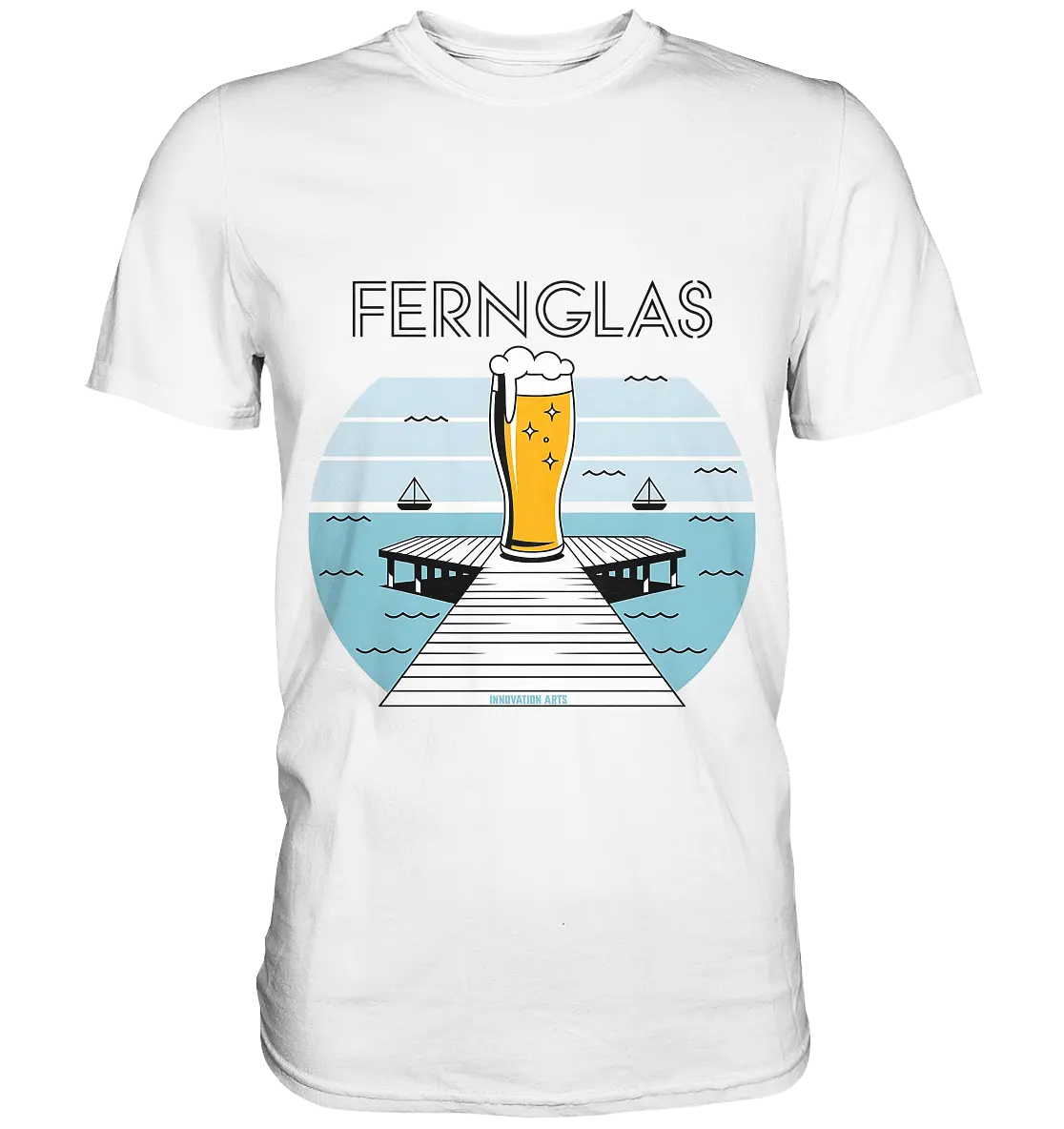 fernglas - Biergenuss am Steg - Premium Shirt Bright Lights Arts