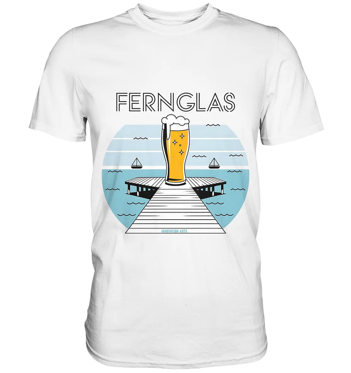 fernglas - Biergenuss am Steg - Premium Shirt Bright Lights Arts