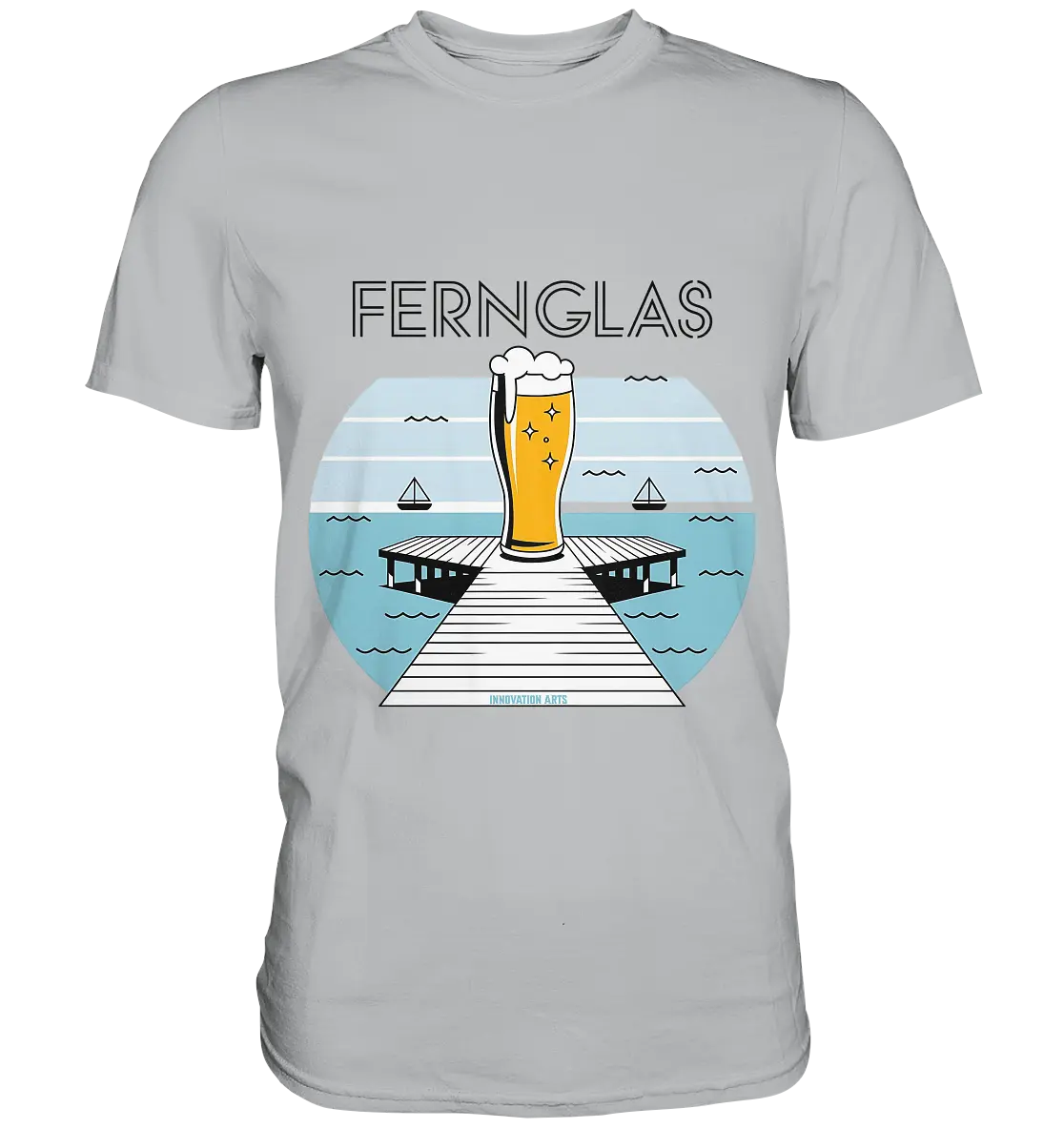 fernglas - Biergenuss am Steg - Premium Shirt Bright Lights Arts