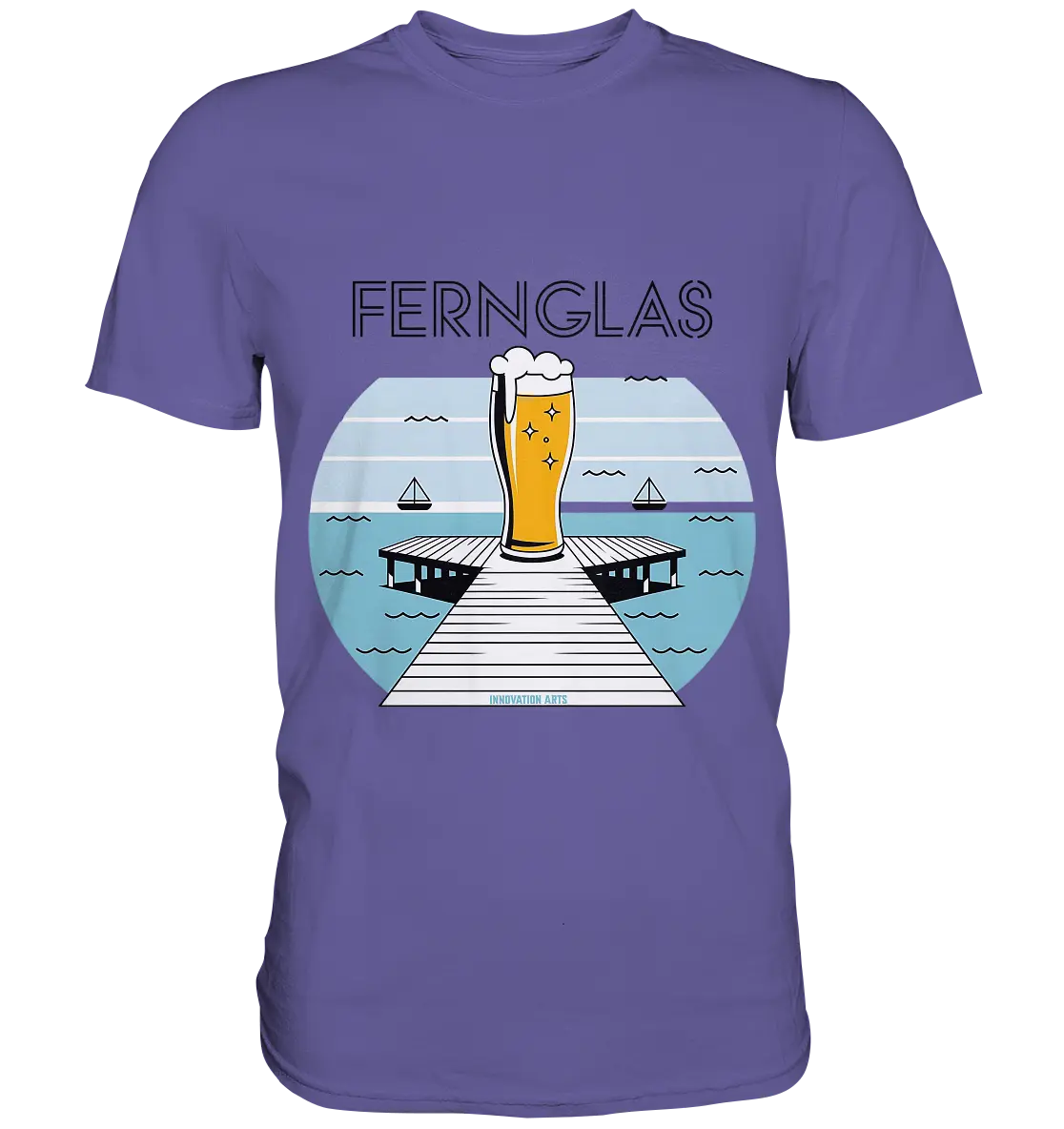 fernglas - Biergenuss am Steg - Premium Shirt Bright Lights Arts