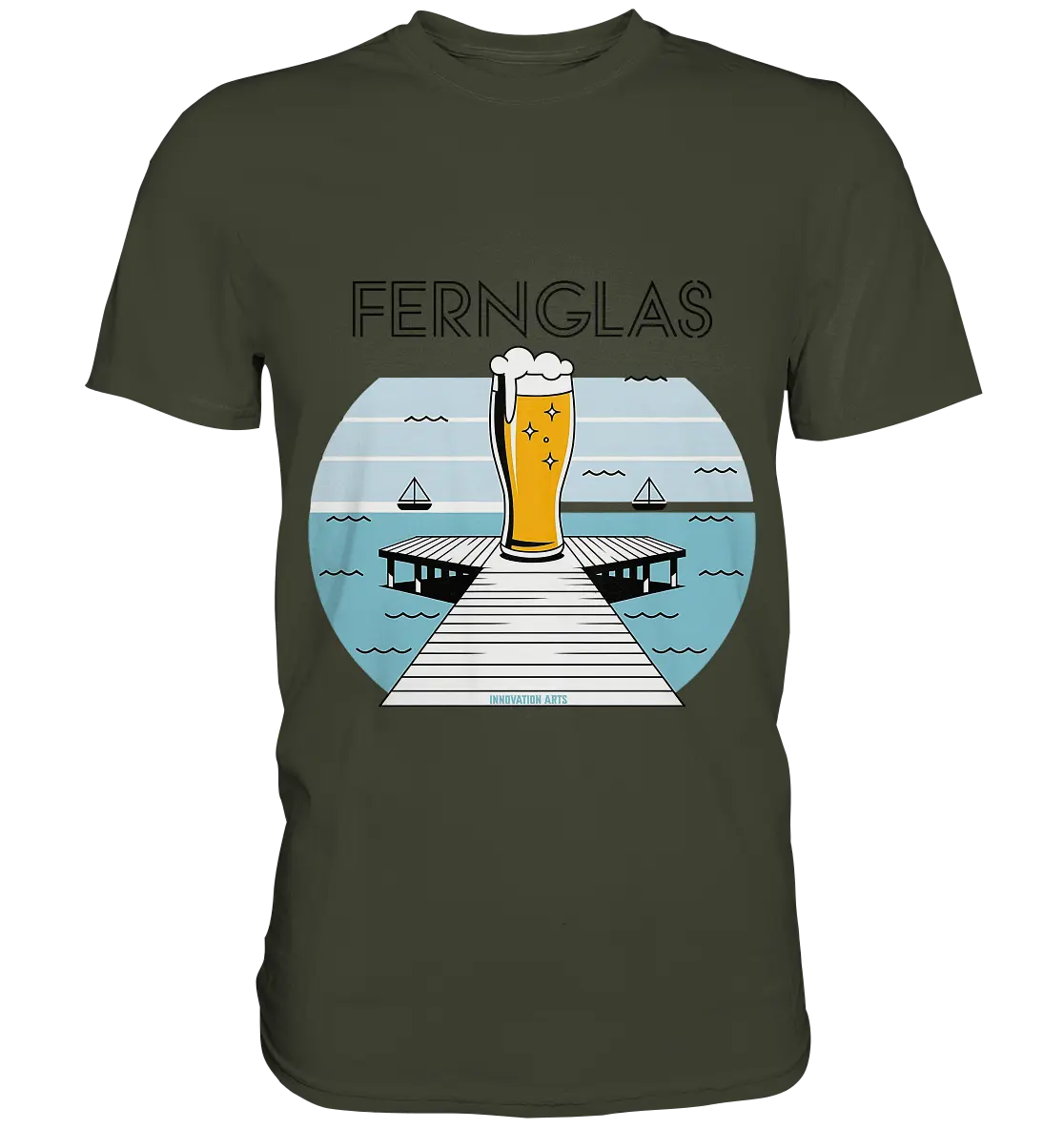 fernglas - Biergenuss am Steg - Premium Shirt Bright Lights Arts