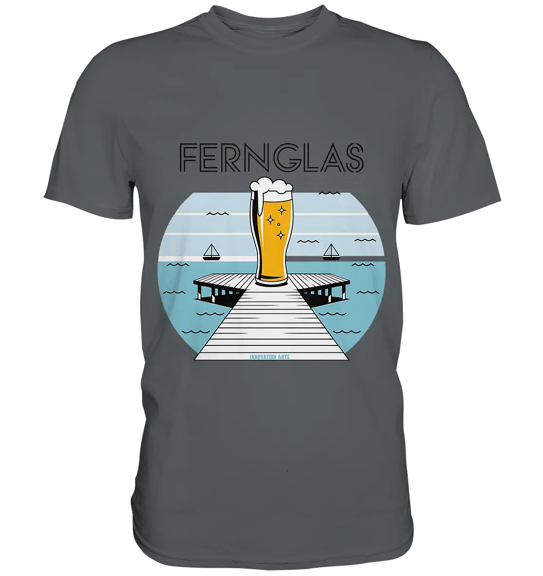 fernglas - Biergenuss am Steg - Premium Shirt Bright Lights Arts
