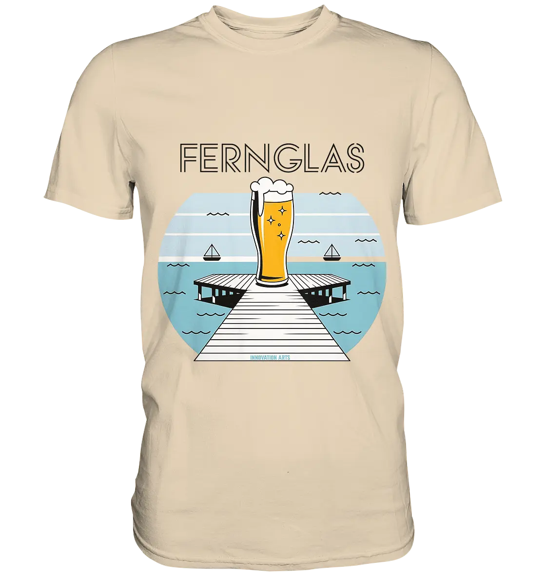 fernglas - Biergenuss am Steg - Premium Shirt Bright Lights Arts