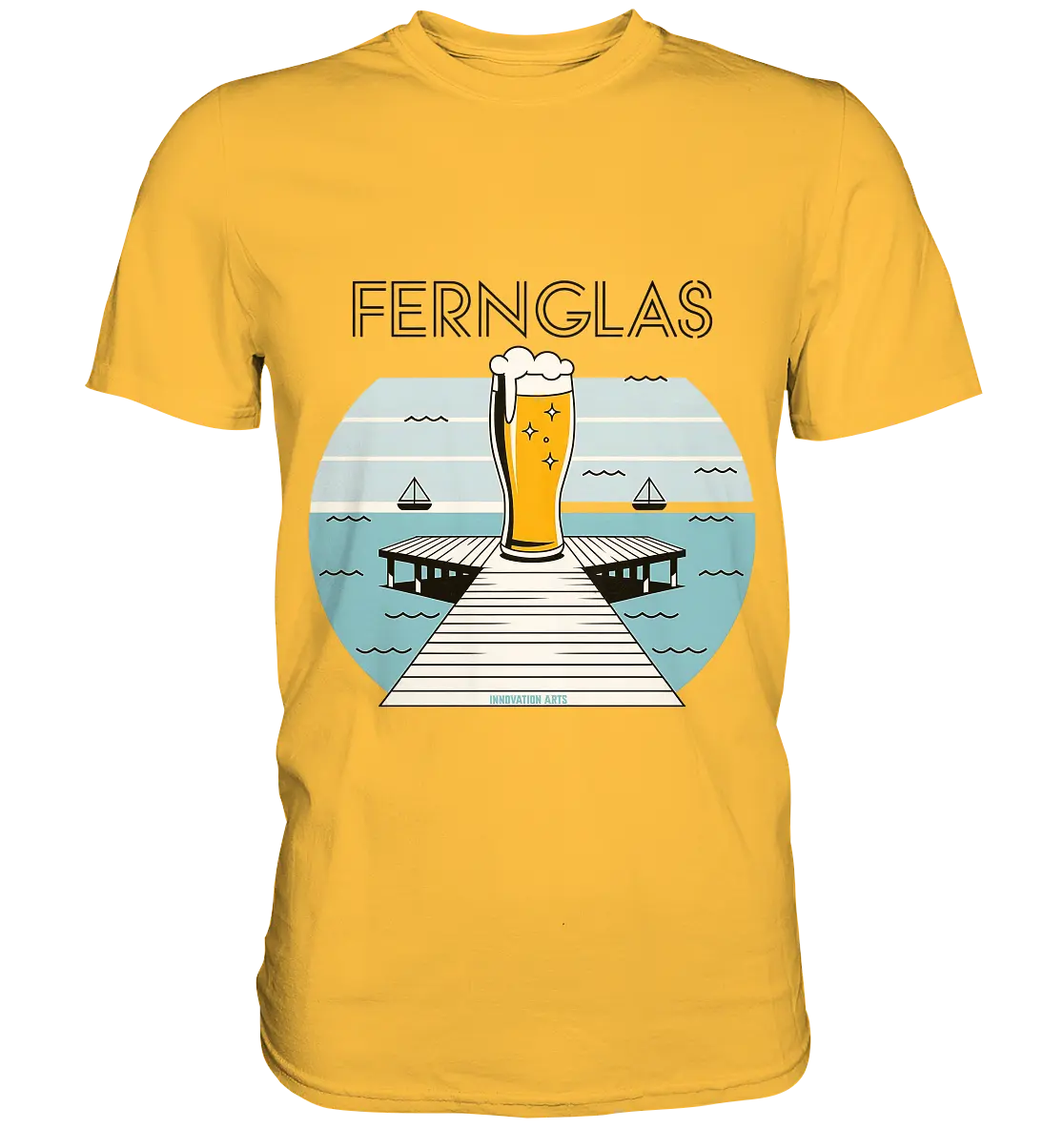 fernglas - Biergenuss am Steg - Premium Shirt Bright Lights Arts