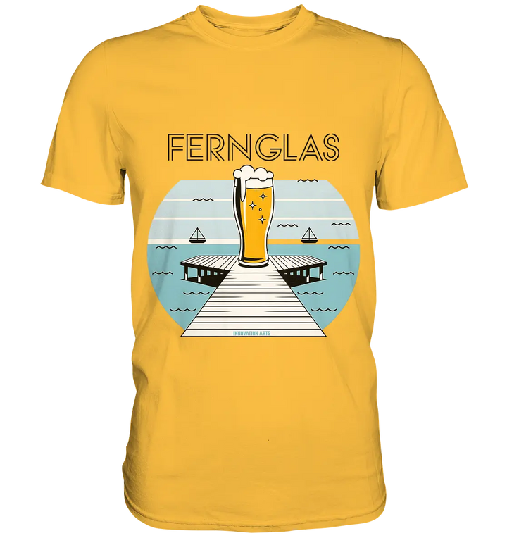 fernglas - Biergenuss am Steg - Premium Shirt Bright Lights Arts