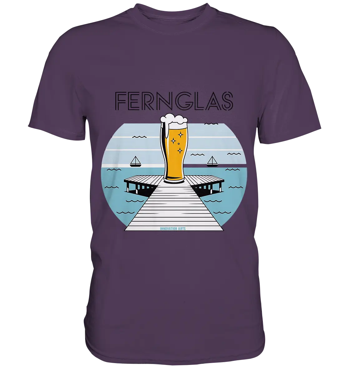 fernglas - Biergenuss am Steg - Premium Shirt Bright Lights Arts