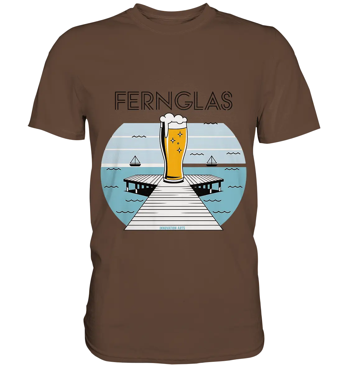 fernglas - Biergenuss am Steg - Premium Shirt Bright Lights Arts