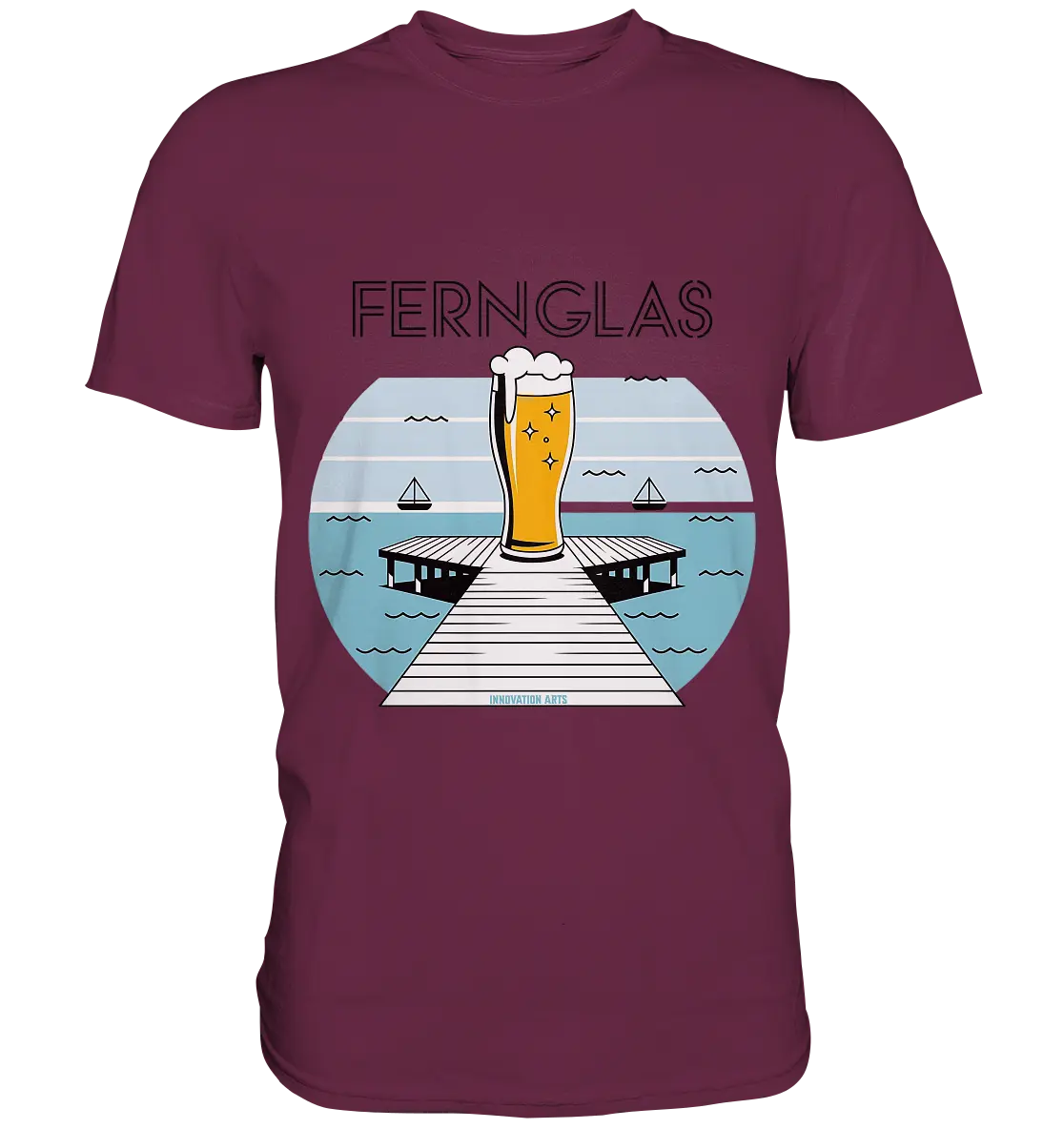 fernglas - Biergenuss am Steg - Premium Shirt Bright Lights Arts