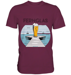 fernglas - Biergenuss am Steg - Premium Shirt Bright Lights Arts