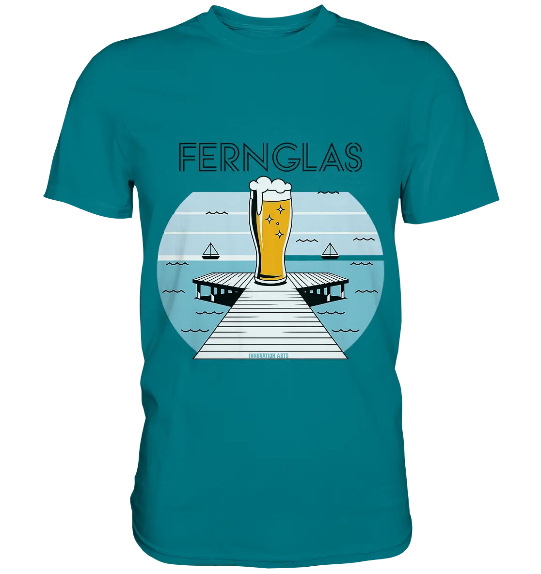 fernglas - Biergenuss am Steg - Premium Shirt Bright Lights Arts