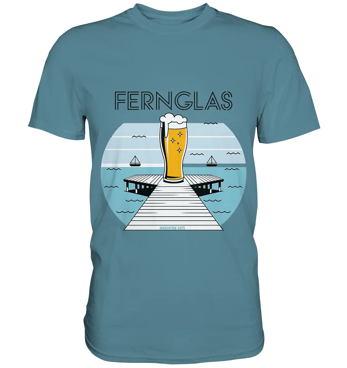 fernglas - Biergenuss am Steg - Premium Shirt Bright Lights Arts