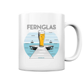 fernglas - Biergenuss am Steg - Tasse glossy Bright Lights Arts