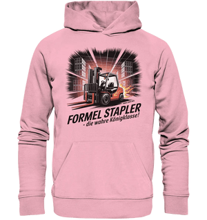 Formel Stapler – Die Königsklasse der Flurförderfahrzeuge - Organic Hoodie - Bright Lights Arts