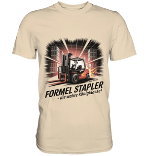 Formel Stapler – Die Königsklasse der Flurförderfahrzeuge - Premium Shirt - Bright Lights Arts
