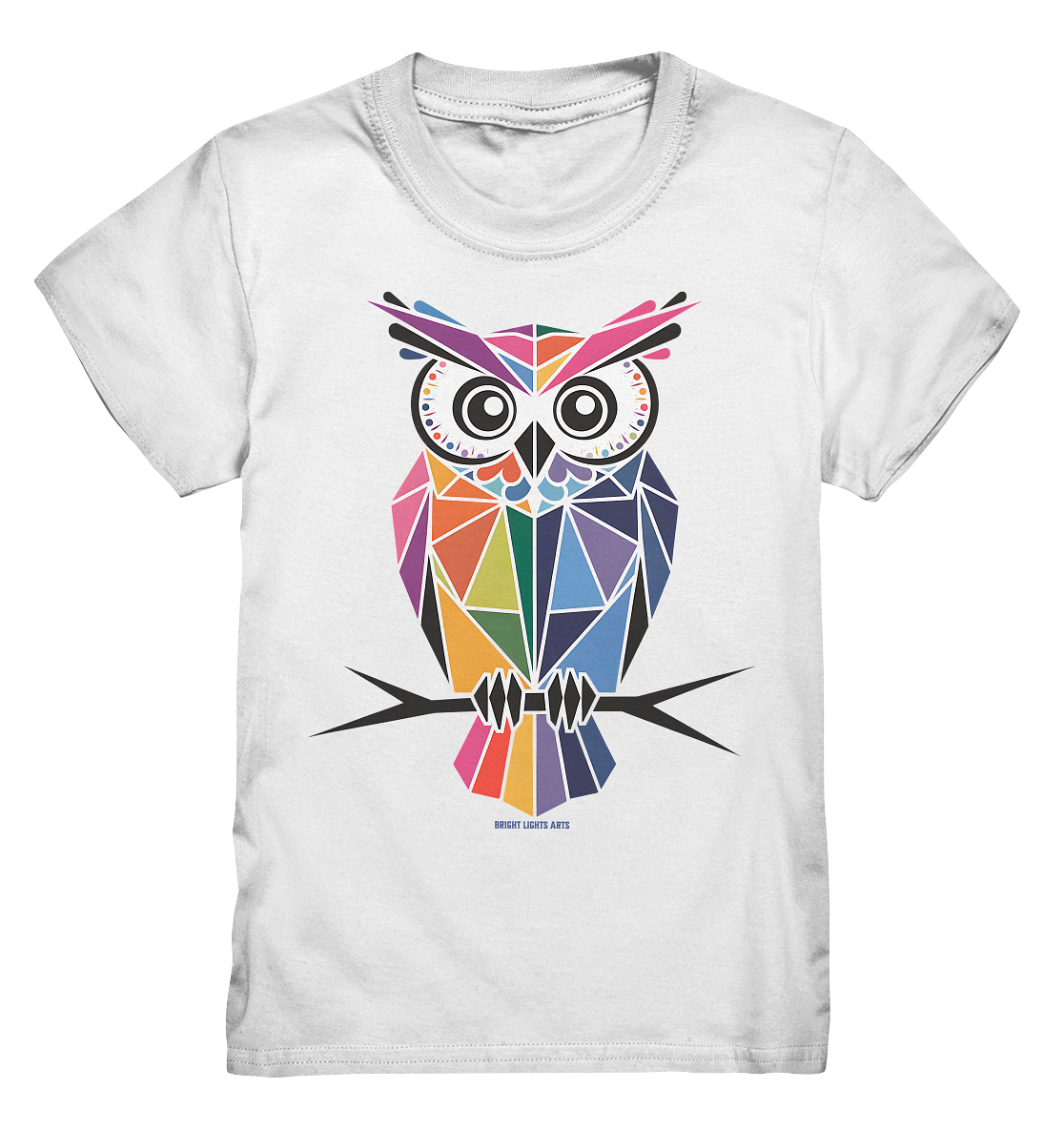 Geometrische Eule im Dreiecksstil - Kids Premium Shirt