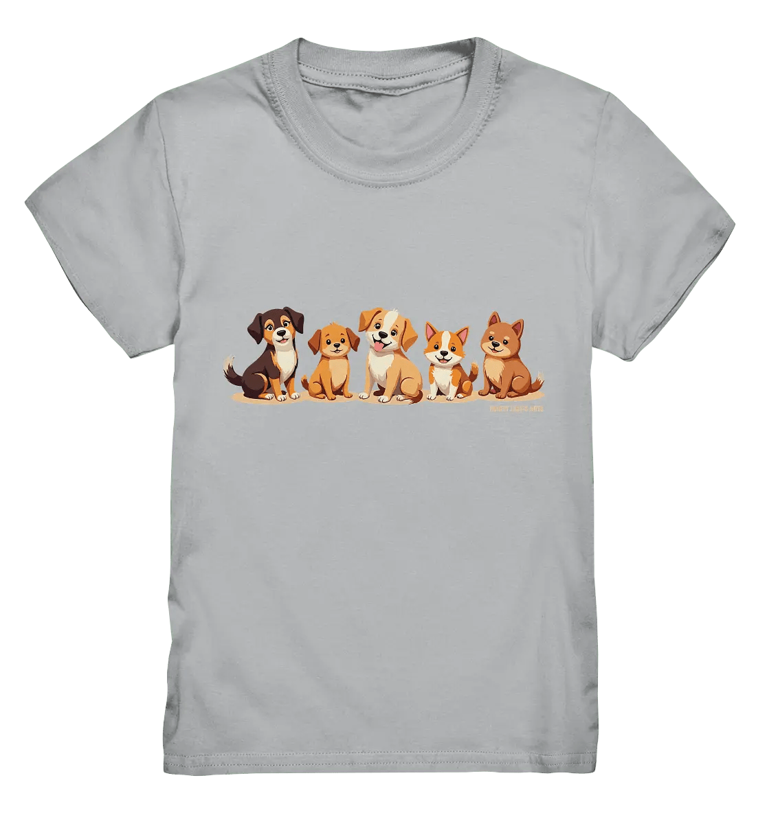 Fünf süße Cartoon - Hunde – Perfektes Geschenk für Hundefreunde - Kids Premium Shirt - Bright Lights Arts