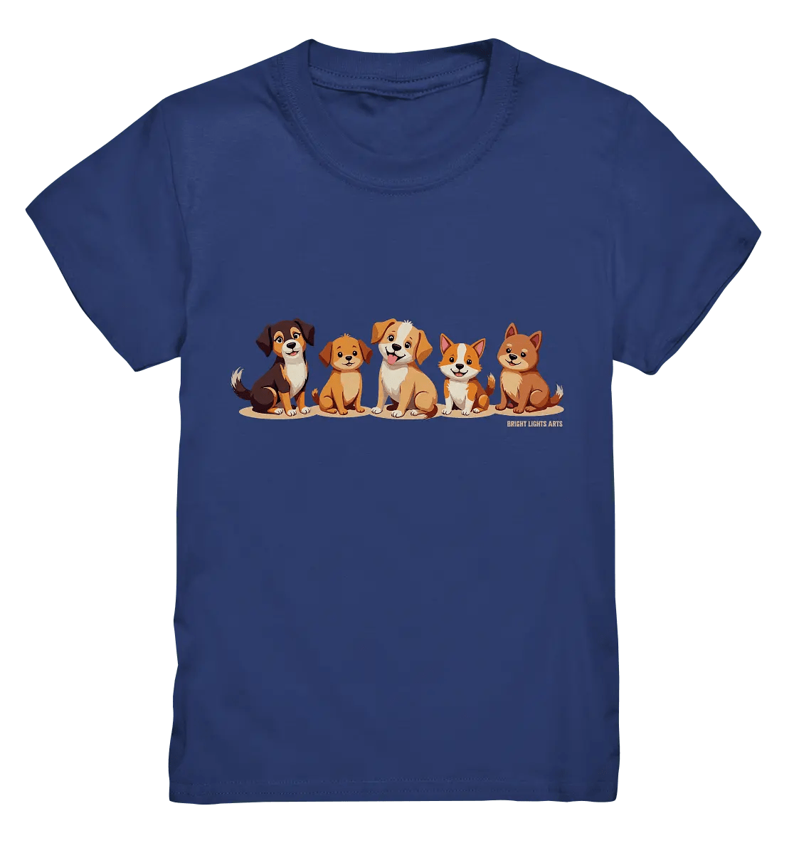 Fünf süße Cartoon - Hunde – Perfektes Geschenk für Hundefreunde - Kids Premium Shirt - Bright Lights Arts