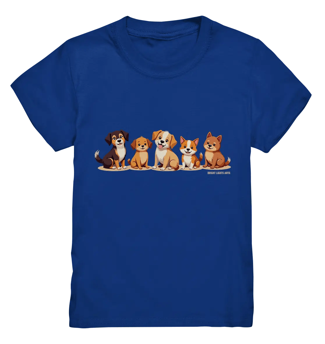 Fünf süße Cartoon - Hunde – Perfektes Geschenk für Hundefreunde - Kids Premium Shirt - Bright Lights Arts