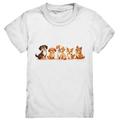 Fünf süße Cartoon - Hunde – Perfektes Geschenk für Hundefreunde - Kids Premium Shirt - Bright Lights Arts