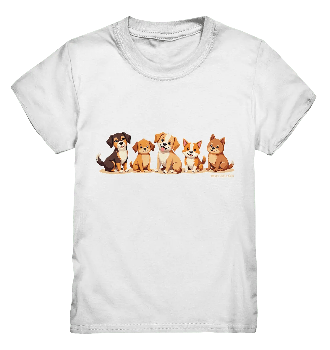 Fünf süße Cartoon - Hunde – Perfektes Geschenk für Hundefreunde - Kids Premium Shirt - Bright Lights Arts