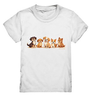Fünf süße Cartoon - Hunde – Perfektes Geschenk für Hundefreunde - Kids Premium Shirt - Bright Lights Arts