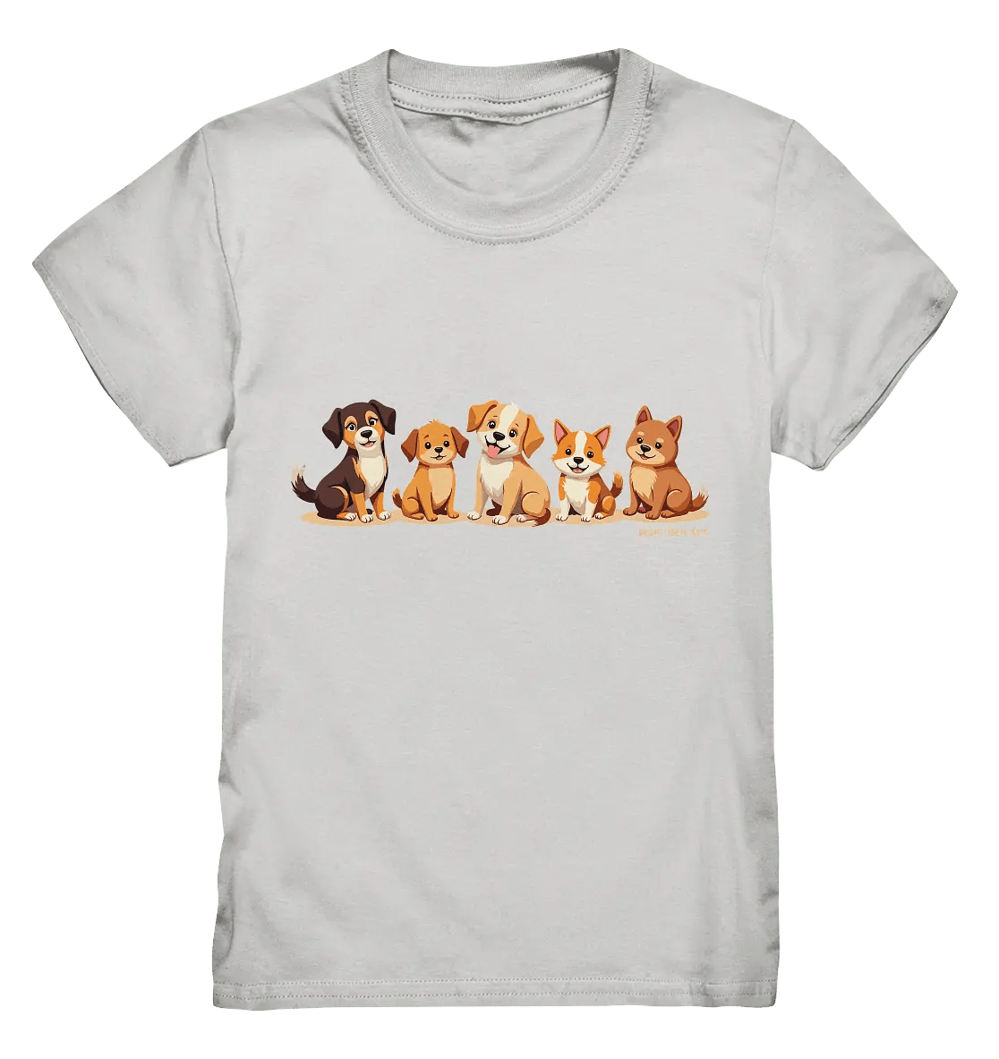 Fünf süße Cartoon - Hunde – Perfektes Geschenk für Hundefreunde - Kids Premium Shirt - Bright Lights Arts