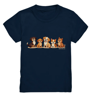 Fünf süße Cartoon - Hunde – Perfektes Geschenk für Hundefreunde - Kids Premium Shirt - Bright Lights Arts